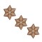 (Set of 3) 1" Gingerbread Snowflake, Christmas, Embroidered, Iron on Patch
